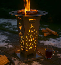 Lade das Bild in den Galerie-Viewer, Feuerkorb FireDesire Grill Pro 80cm + Grillplatte + Ascheschale