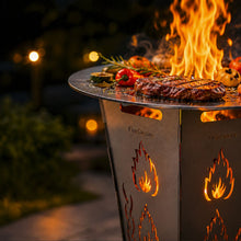 Lade das Bild in den Galerie-Viewer, Feuerkorb FireDesire Grill Pro 80cm + Grillplatte + Ascheschale