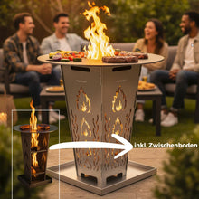 Lade das Bild in den Galerie-Viewer, Feuerkorb FireDesire Grill Pro 80cm + Grillplatte + Ascheschale