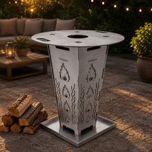 Load image into Gallery viewer, Personalized Fire Pit FireDesire Grill Pro 80cm + Grill Plate + Ash Bowl