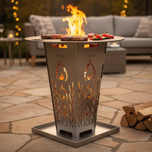 Lade das Bild in den Galerie-Viewer, Feuerkorb FireDesire Grill Pro 80cm + Grillplatte + Ascheschale
