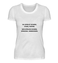 Lade das Bild in den Galerie-Viewer, Schere, Stein, Papier - Frauen T-Shirt