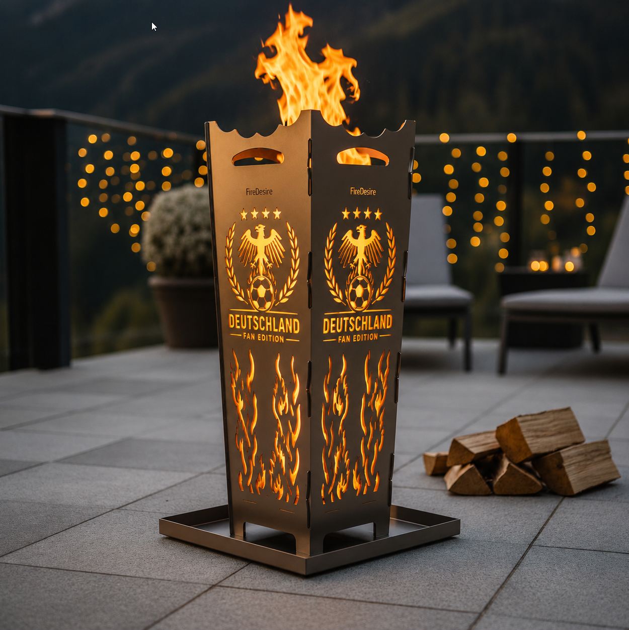 Feuerkorb Fußball-WM-2026 inkl. Ascheschale *Limitiert*
