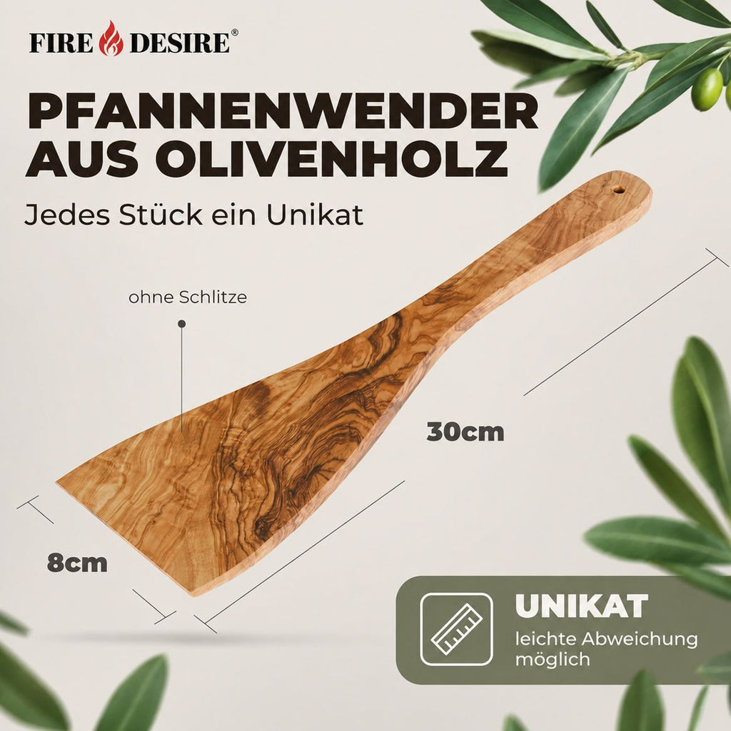 Holzschaber/Pfannenwender aus Olivenholz