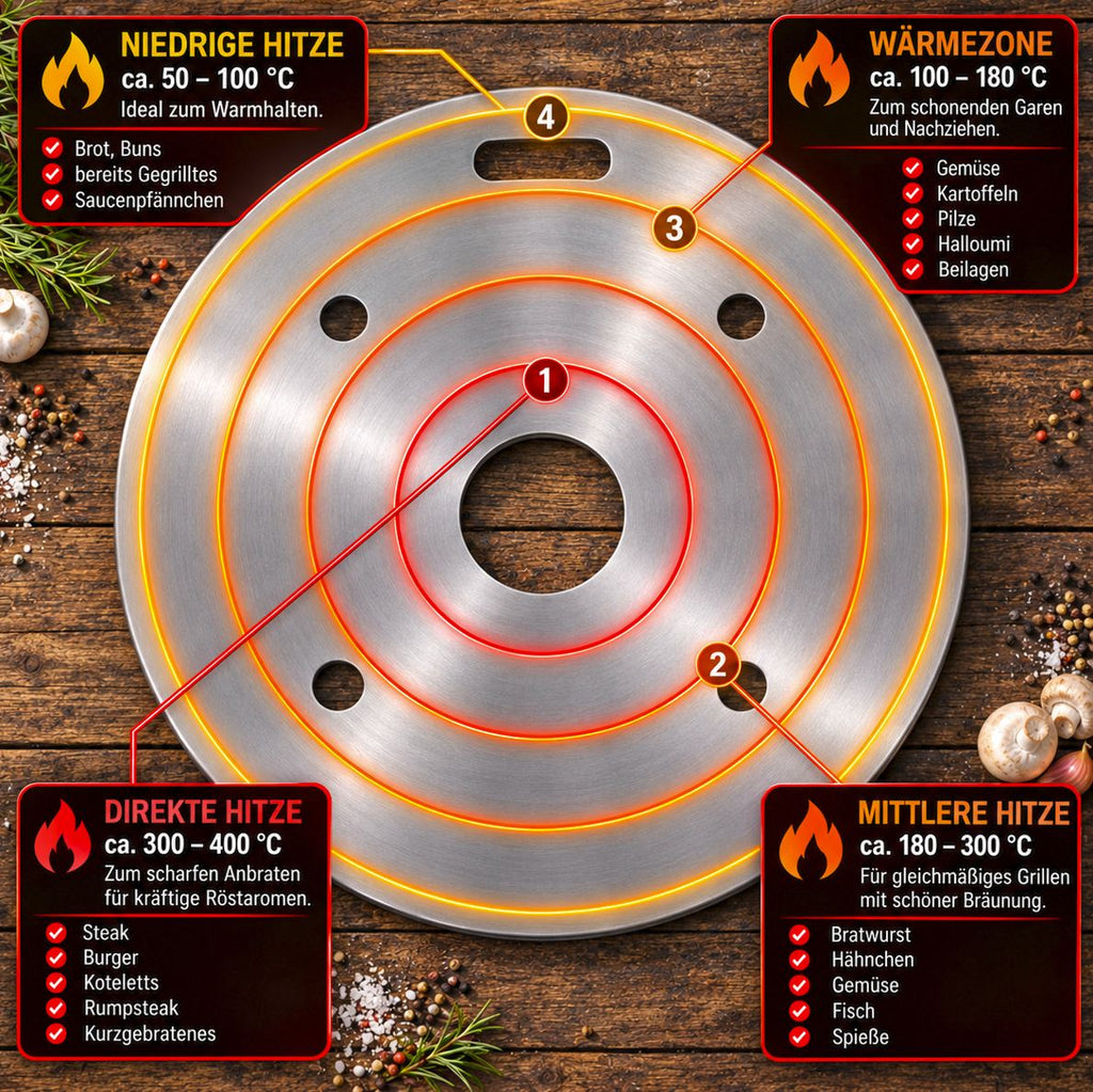Feuerkorb FireDesire Grill Pro + Ø60cm Grillplatte + Ascheschale