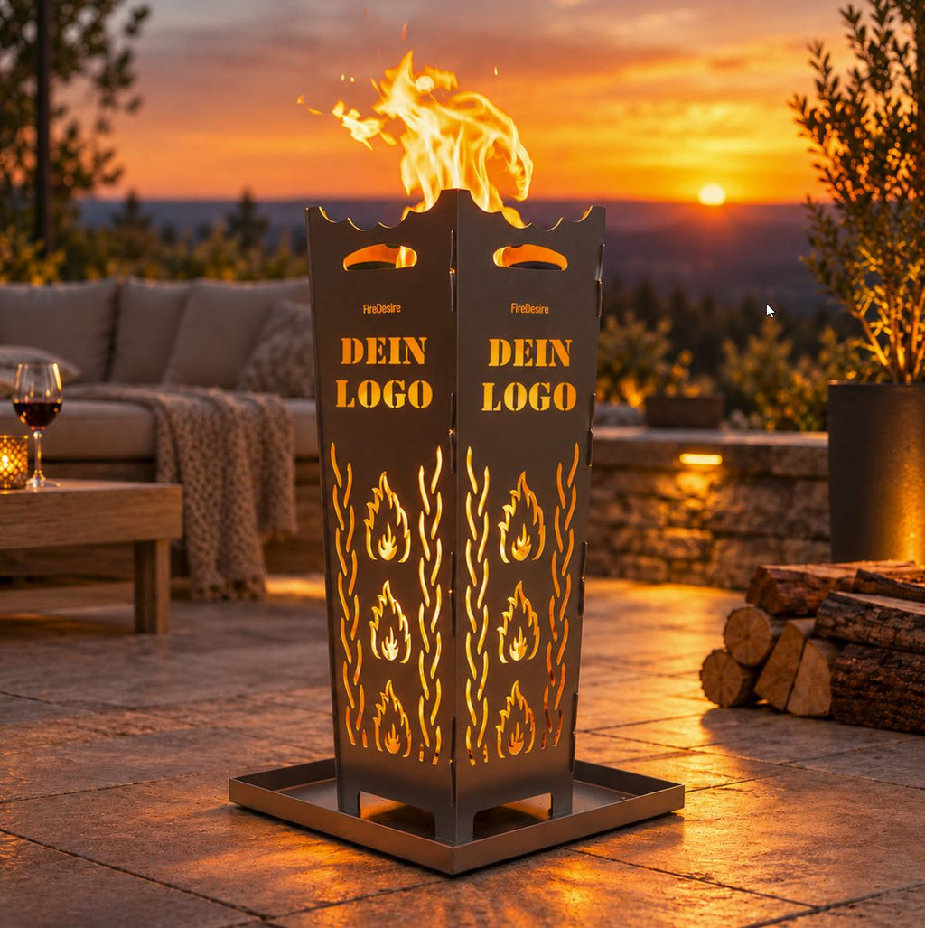Personalized Fire Pit FireDesire 80cm including Ash Pan