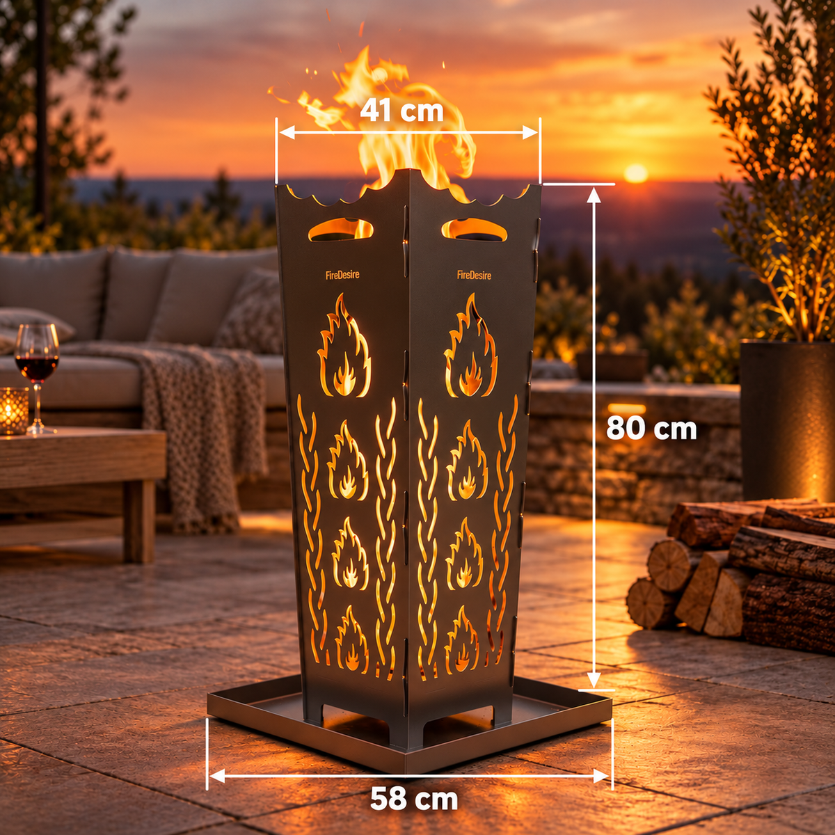Feuerkorb FireDesire 80cm inkl. Ascheschale