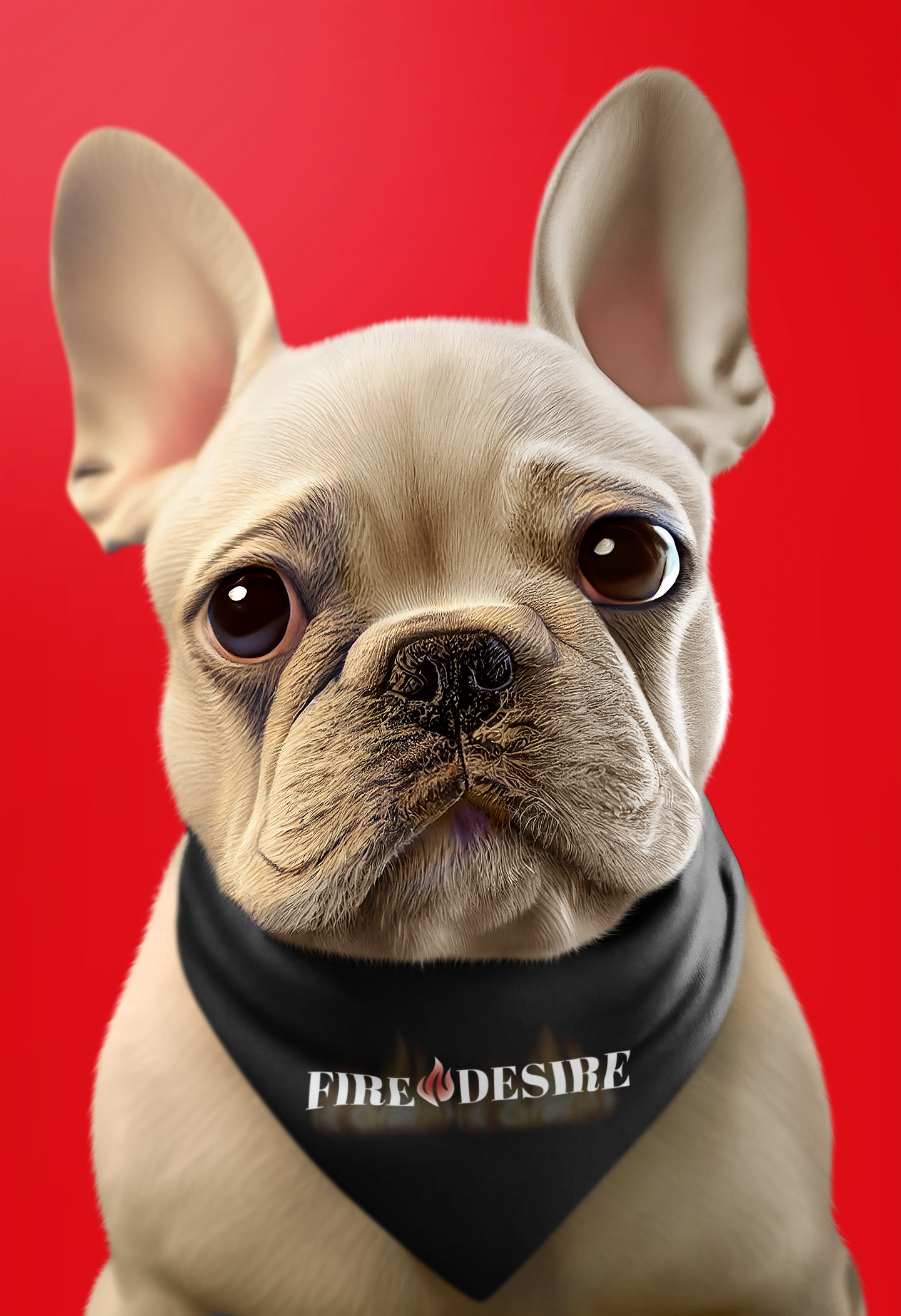FireDesire - Dog bandana with hook and loop fastener
