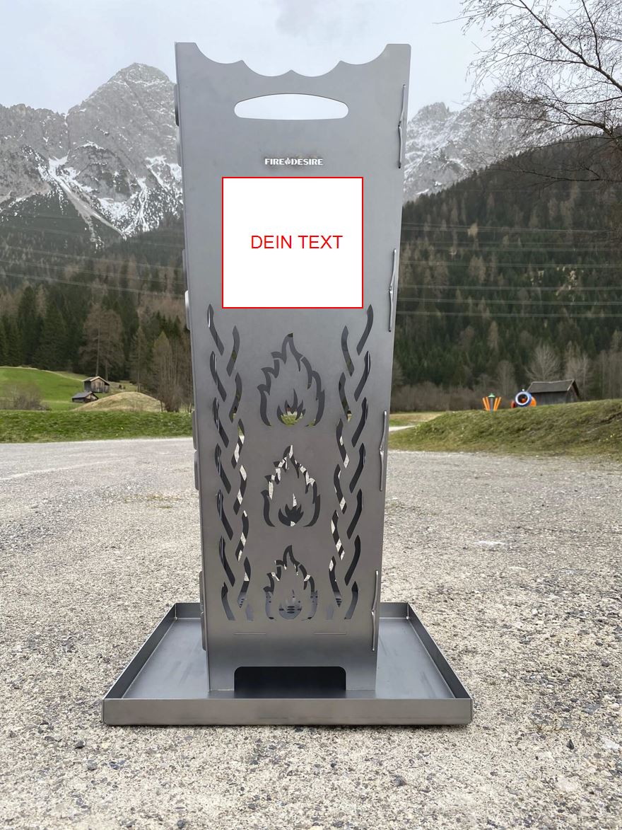 Personalisierter Feuerkorb FireDesire 80cm inkl. Ascheschale