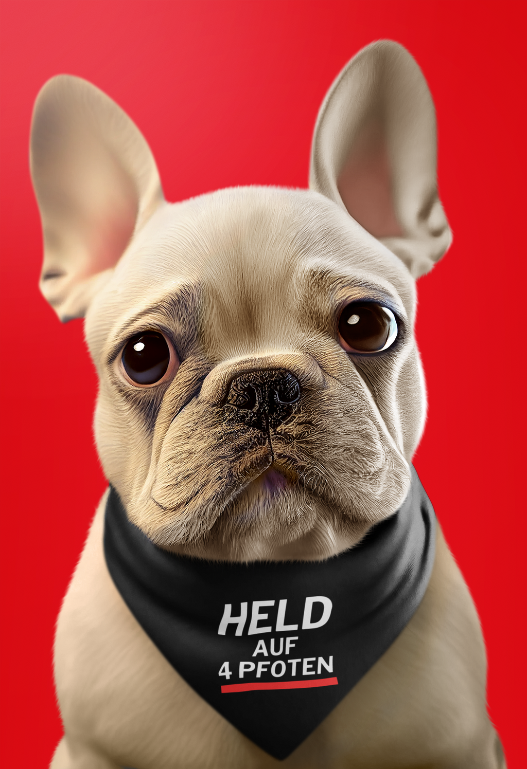 Held auf 4 Pfoten - Hundehalstuch mit Klettverschluss
