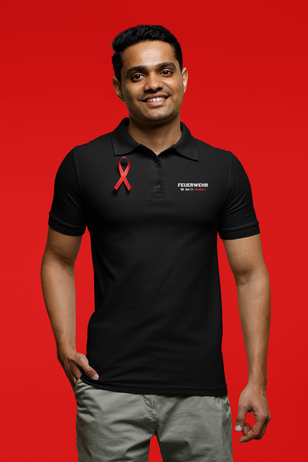 Feuerwehr 24/7 - Polo Shirt mit Stick