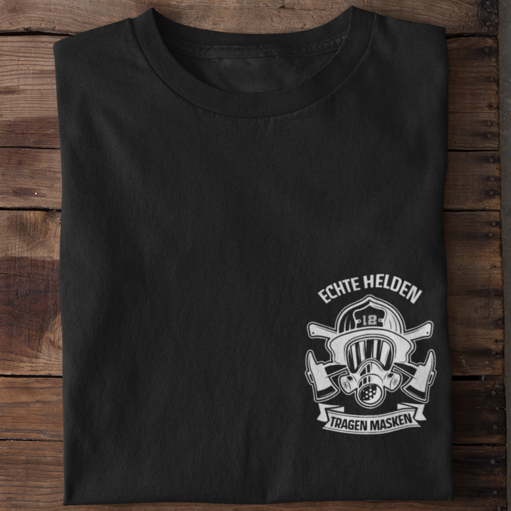 Echte Helden tragen Masken - T-Shirt
