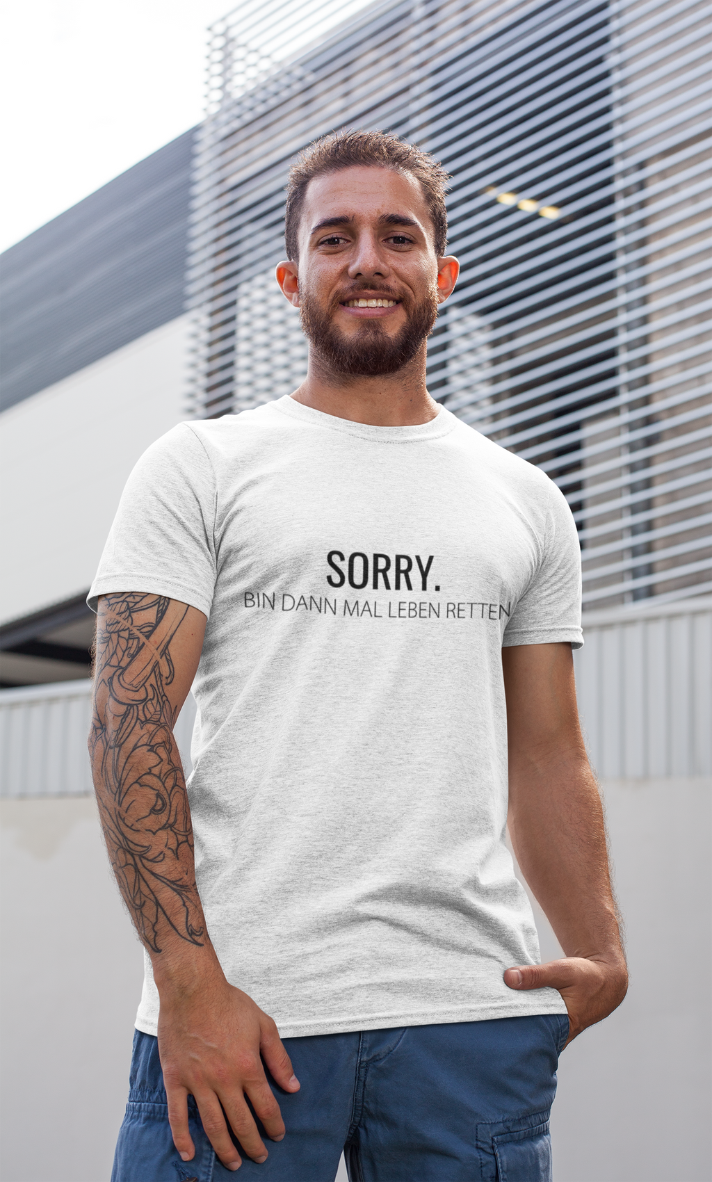 Sorry - bin dann mal Leben retten - T-Shirt