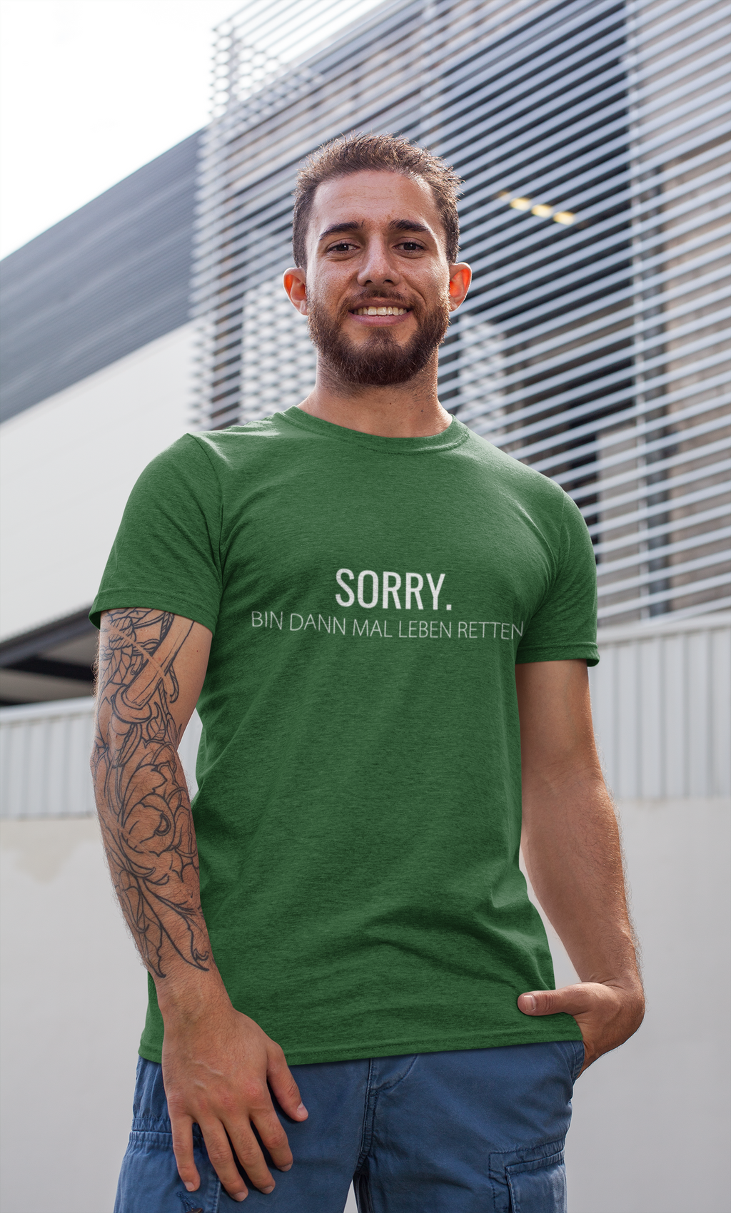 Sorry - bin dann mal Leben retten - T-Shirt
