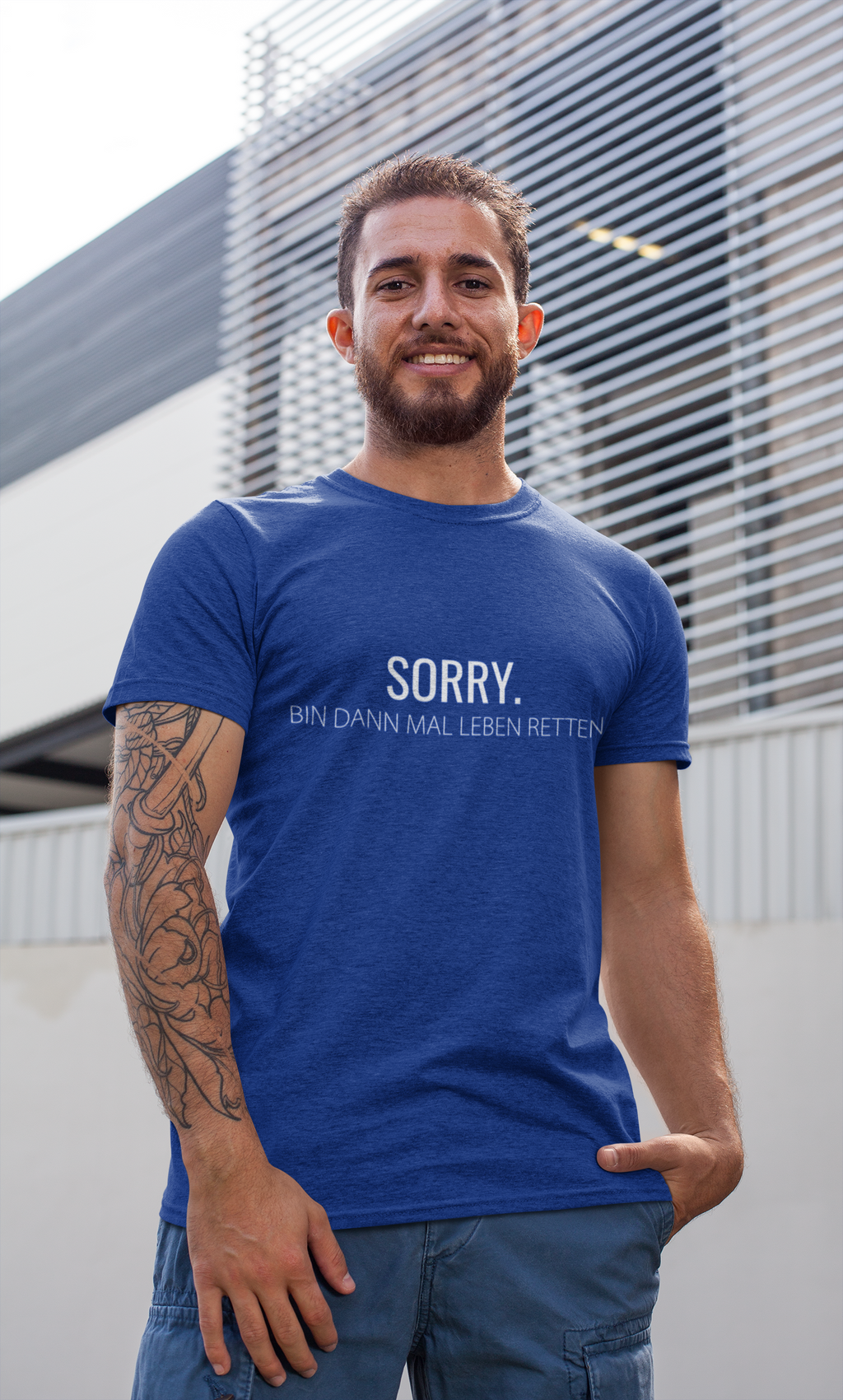 Sorry - bin dann mal Leben retten - T-Shirt