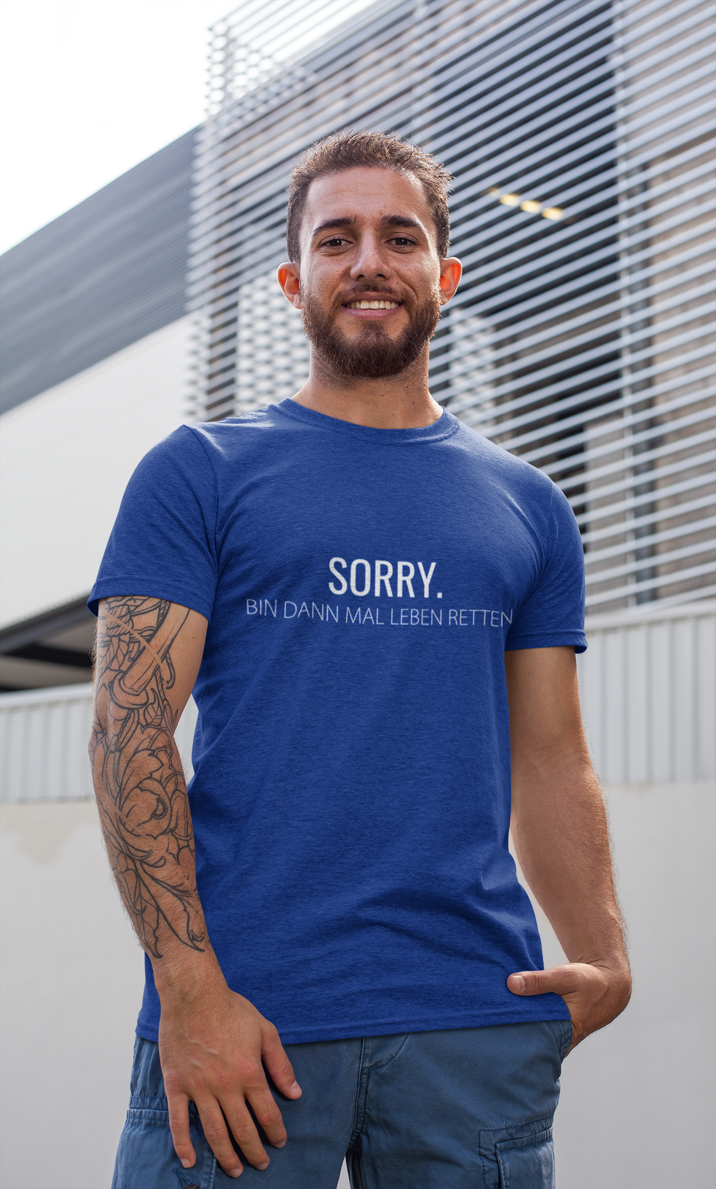 Sorry - bin dann mal Leben retten - T-Shirt