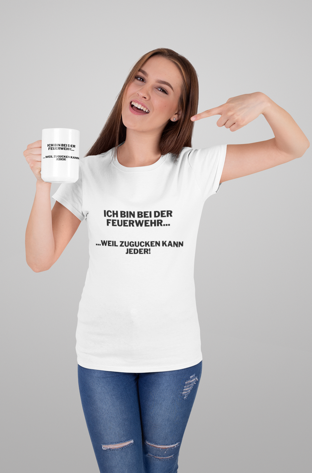 Bei der Feuerwehr - Frauen T-Shirt